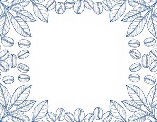 Simple Coffee Bean And Leaf Frame Design