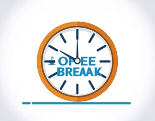 Coffee Break Clock Graphic Design