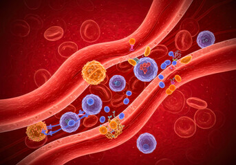 Guardians of Health: A 3D Scientific Glimpse into Lymphocytes, T, B, and NK Cells, Our Body's Elite Infection Fighters.