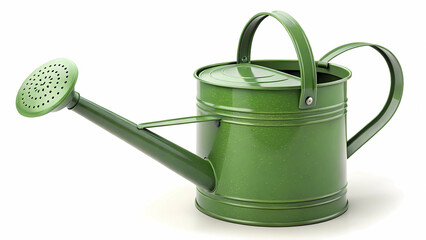 Green metal watering can for gardening plants flowers lawn garden watering equipment tool accessory supplies
