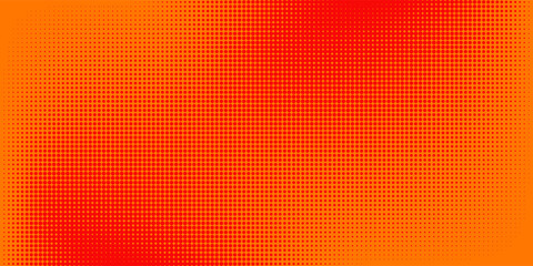 Dots halftone orange color pattern gradient texture with technology digital background. Dots pop art comics with summer background