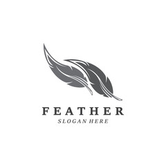 Feather Logo Vector Symbol Design
