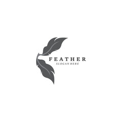 Feather Logo Vector Symbol Design