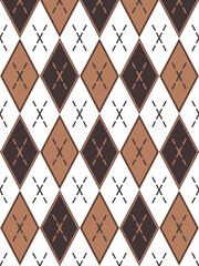 Argyle traditional vector pattern.Seamless geometric illustration pattern.Scotland argyll intarsia pastel element style .Design for fabric clothing,sweater,socks,wrapping,tablecloth,blanket,decoration