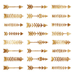 A collection of decorative arrows in various styles, featuring intricate designs and a natural color palette, ideal for use in graphic design projects.