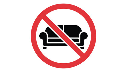 No Sofa Sign Icon