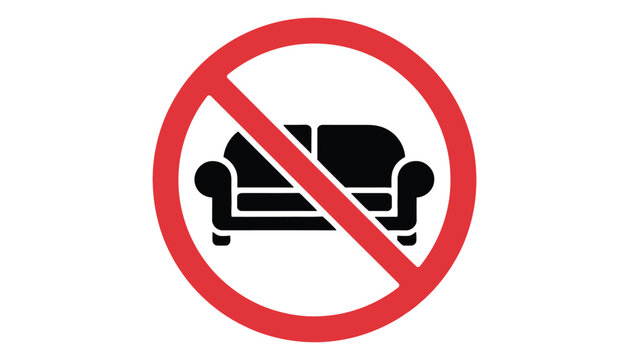 No Sofa Sign Icon