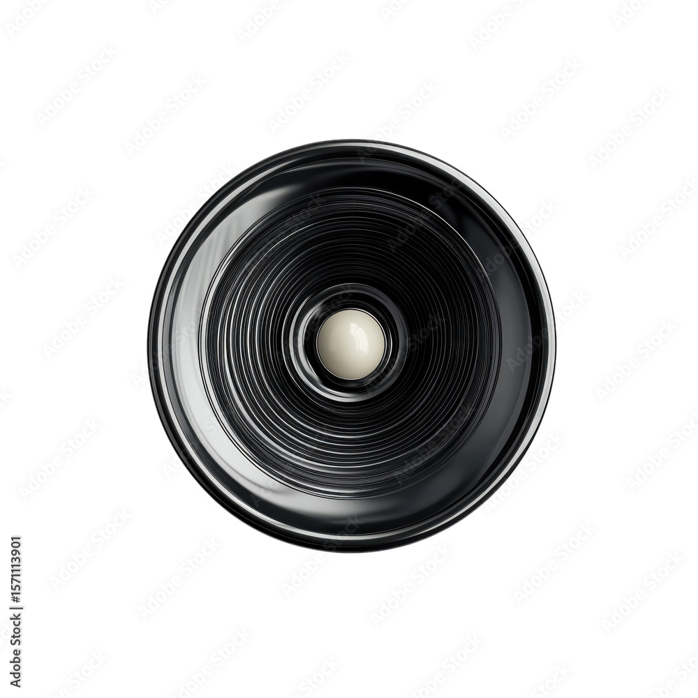 Fototapete abstract metallic concentric circles sphere art design round shape studio on transparent background