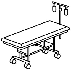 Surgical Table Minimalist Vector Outline