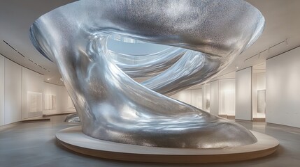 Contemporary Art Installation in Modern Gallery