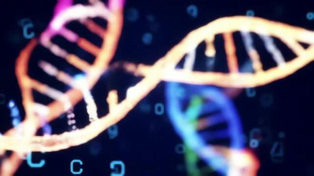 DNA Helix Animation: Genetic Code, Scientific Visualization, Molecular Biology