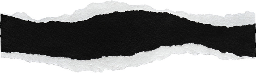 Black And White Ripped Paper Piece
