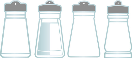Salt Shaker Color Vector Design Collection