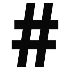Hash symbol on black