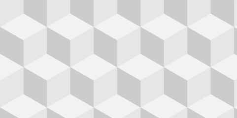 Abstract square white cubic seamless wall square shape backdrop texture. structure cube geometric wall and floor vector diamond hexagon triangle wallpaper background.	