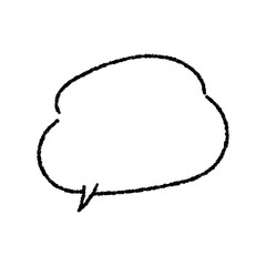 手描きの吹き出しベクターイラスト（もこもこ）