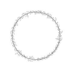 round frame made of circles