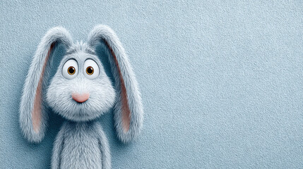Rabbit cartoon, Funny 3D cartoon of a rabbit with big floppy ears.