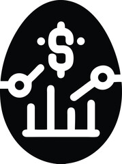 Financial growth chart with dollar icon