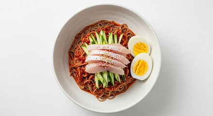 Spicy Cold Noodles with Sliced Raw Fish (Hwe Naengmyeon)