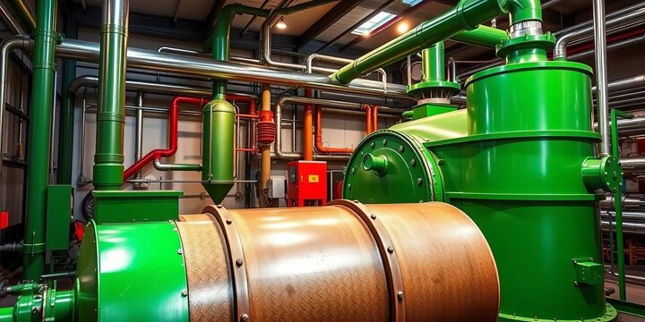Deaerator and green boiler structure in biomass plant, structure, energy efficiency