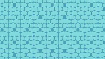 Geometric Teal Pattern: An eye-catching abstract design in soothing teal tones, featuring a repetitive pattern of interconnected shapes creating a sense of modern elegance and visual texture.