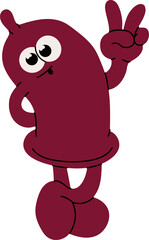 Lively Condom Character Illustration Promoting Sexual Health Awareness