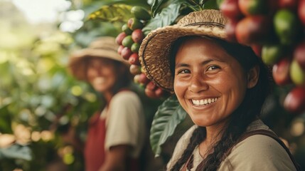 Happy coffee pickers