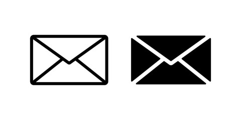 Envelope icon mail symbol for message communication email correspondence and postal service vector illustration