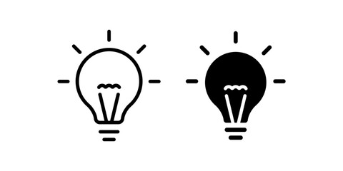 Lightbulb icon symbol of idea creativity innovation and bright thinking vector illustration for technology business and education © Oleg