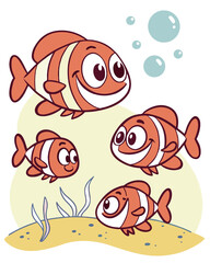 cartoon fish set