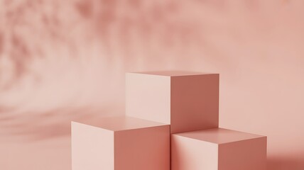Obraz premium Abstract red background with geometric 3D cubes and blank square box design for business or gift packaging illustration