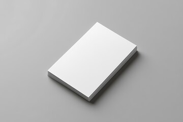Stack of Paper Sheets on Grey Background Mockup Simple Clean Design Style