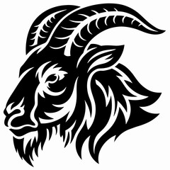 Fototapeta premium Vintage Tribal Goat Head Illustration