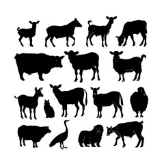 farm animals collection vector