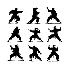 vector silhouettes of people