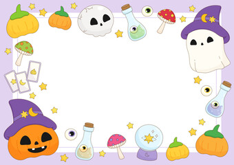 cute halloween celebration frame 2