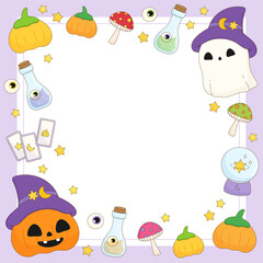 cute halloween celebration frame 1