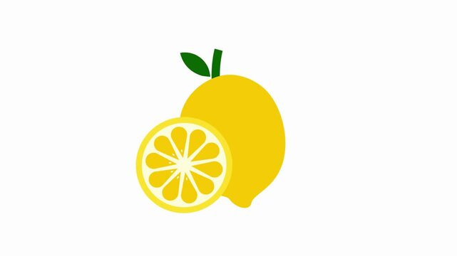 lemon icon animation simple flat