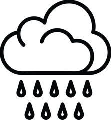 Rain Outline: Weather Icon



