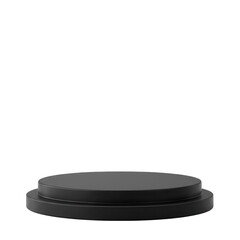 Minimalist dark podium isolated on transparent background
