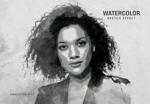 Artistic Watercolor Sketch Photo Effect