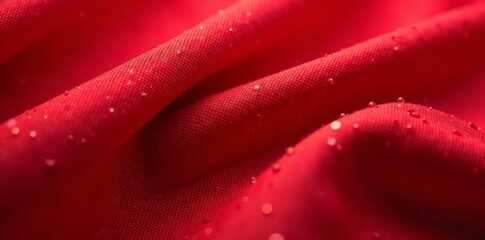 Macro shot of rich red fabric texture for design projects, shot, macro, projects