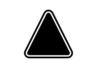 Modern Triangular Warning Sign Icon for Road Safety Design Projects