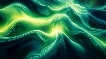 Obraz premium Glowing aurora-like streaks forming a seamless abstract background, futuristic smooth flow