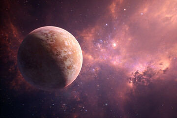 Obraz premium a planet in the middle of a galaxy