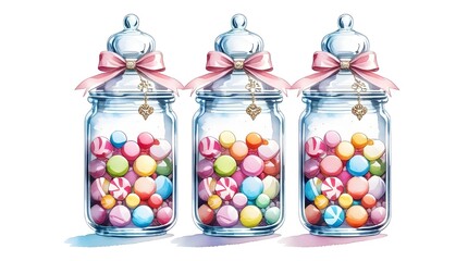 candy in a glass jar