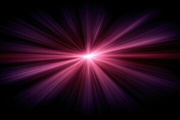 Radiant burst of magenta and purple light rays
