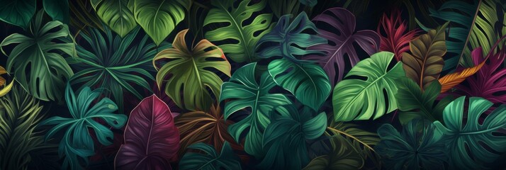Tropical leaves pattern