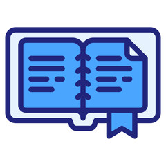 open book blue style icon